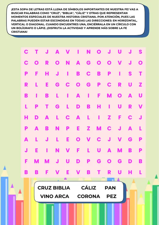 Sopa de letras bíblica